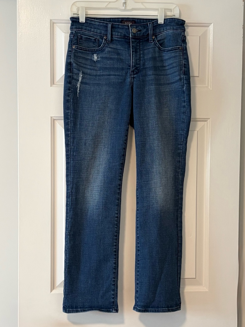 NYDJ Marilyn Straight Jeans Dark Wash 8 Petite